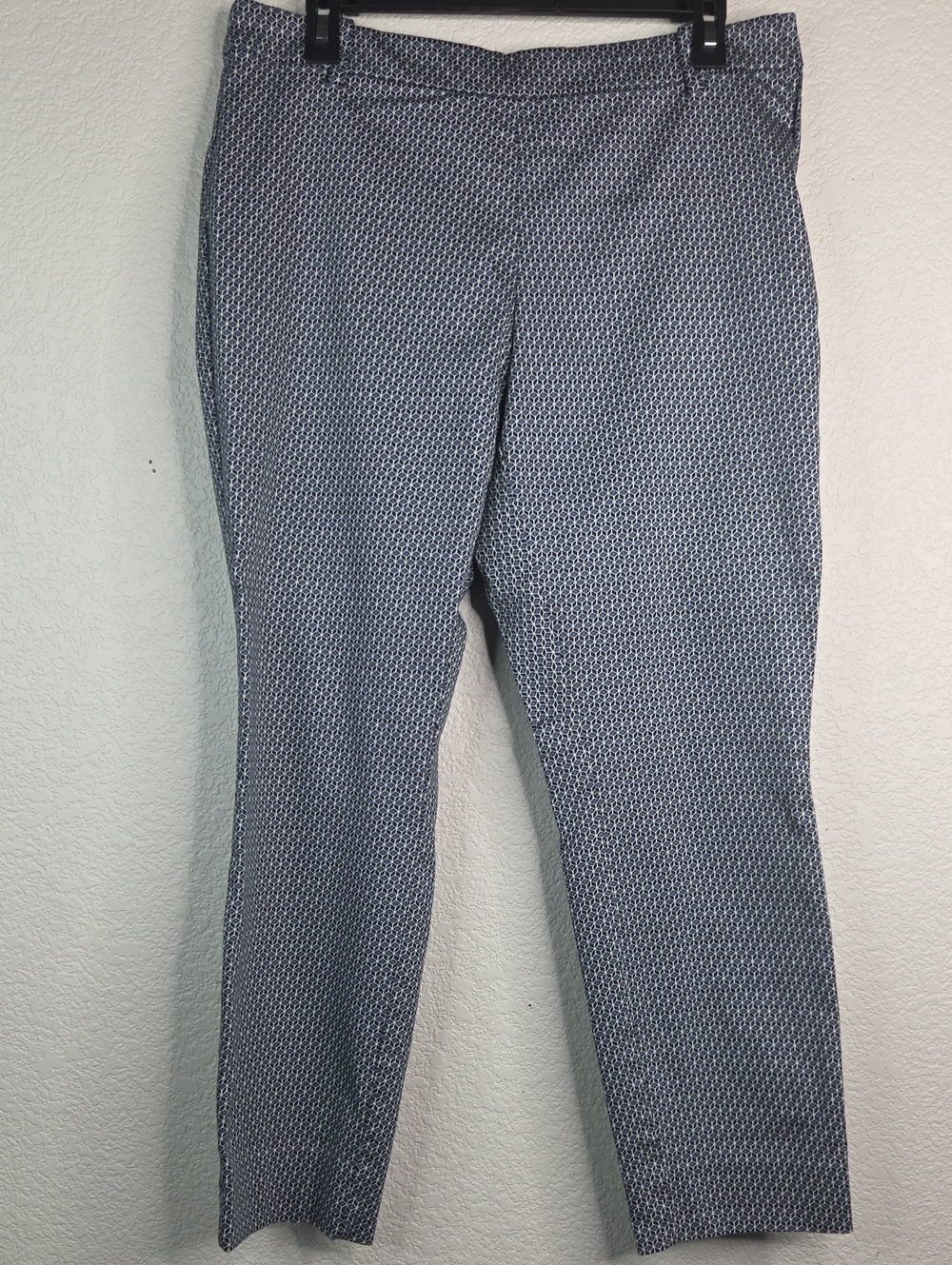 H&M Women's Patterned Blue Dress Pants